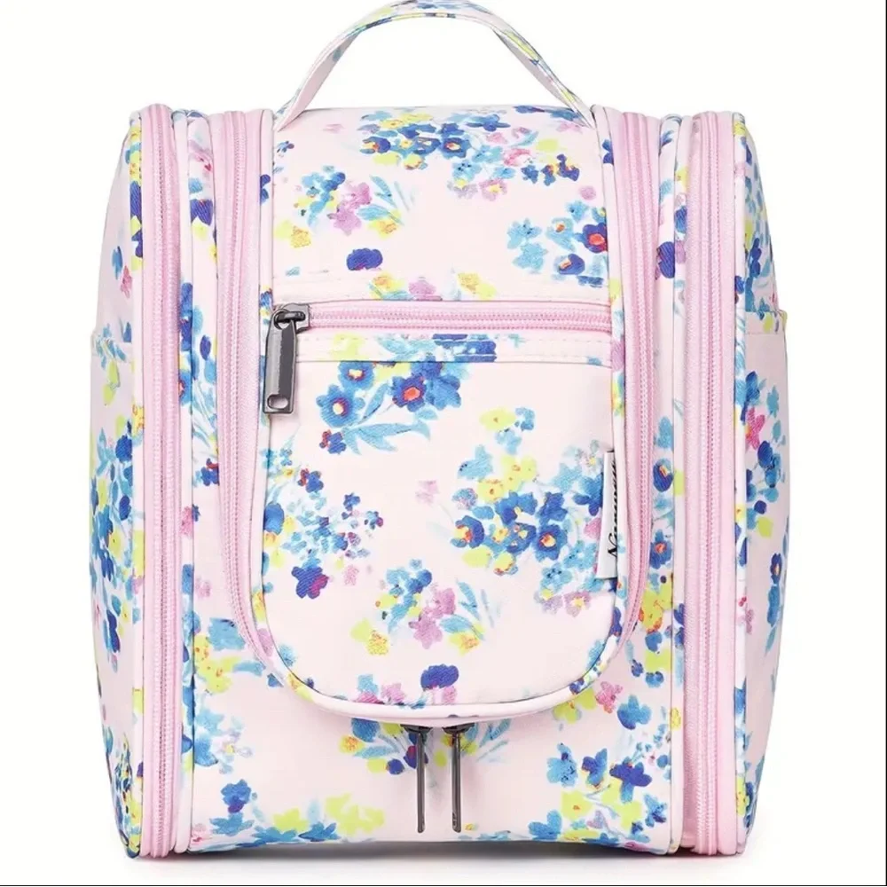Floral Pink Travel Bag/ makeup bag
